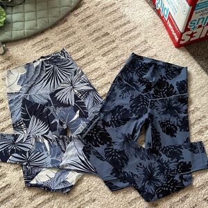 Aerie Blue Patterned Leggings Bundle